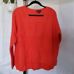 Topshop orange crew neck sweater